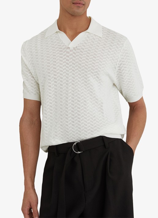 Reiss Sol regular fit polo met structuur