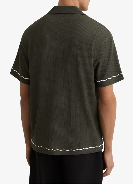 Reiss Solano regular fit overhemd met borduring - achterkant 7 groen