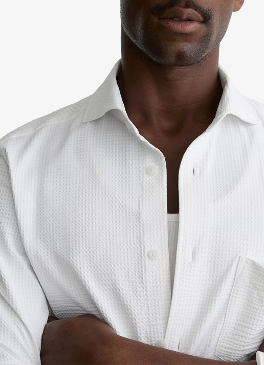 Reiss Solarko regular fit overhemd met structuur - detail 5 white / wit