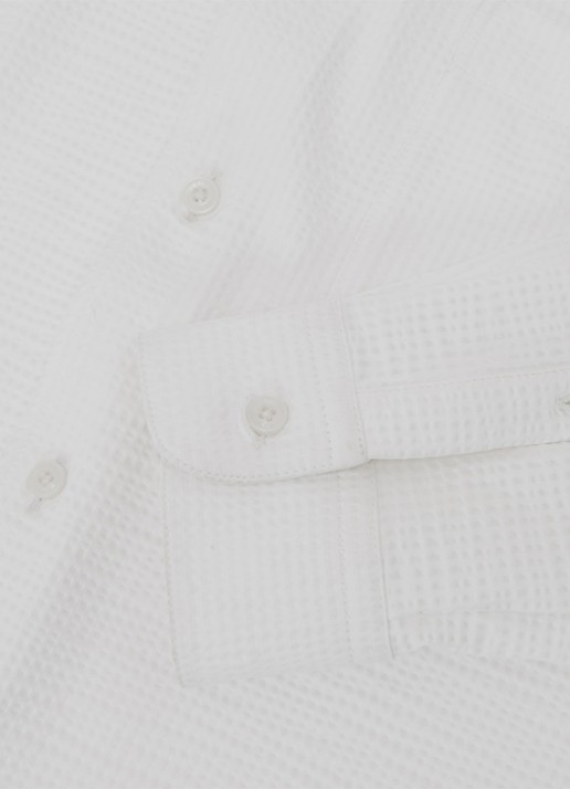 Reiss Solarko regular fit overhemd met structuur - detail 6 white / wit
