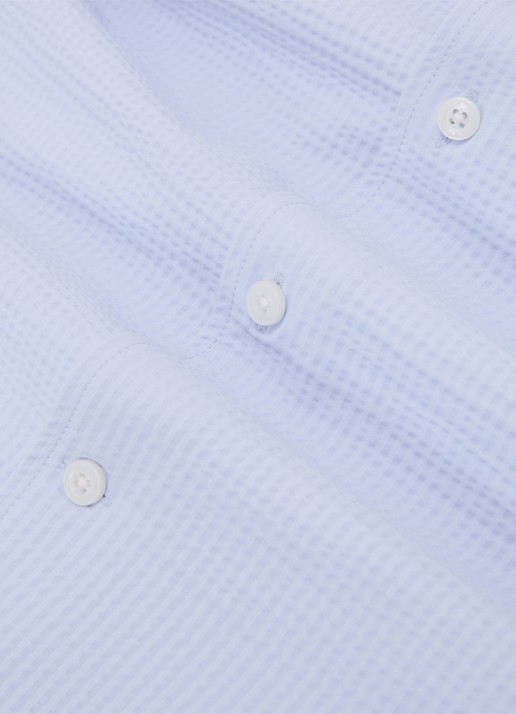 Reiss Solarko regular fit overhemd met structuur - detail 6 lichtblauw