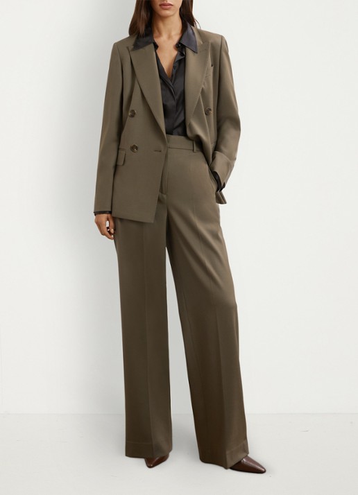 Reiss SOLENE Wool-Blend Double-Breasted Suit Blazer - voorkant 3 groen