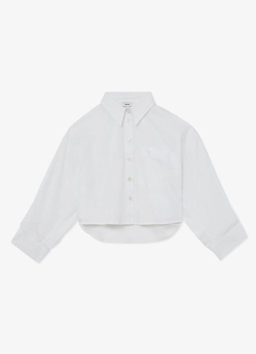Reiss Solenge blouse met borstzak - voorkant wit