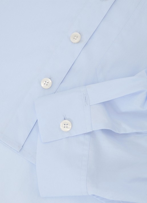 Reiss Solenge blouse met borstzak - detail 6 lichtblauw