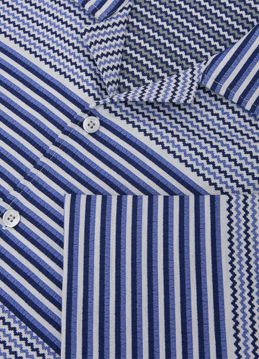 Reiss Solstice overhemd met streepprint - detail 7 blauw