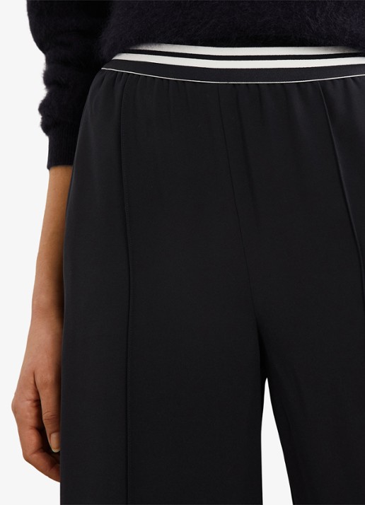 Reiss Sonnie high waist wide fit broek met steekzakken - detail 4 donkerblauw