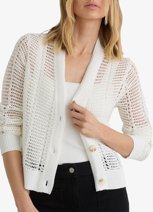 Reiss Star Grofgebreid vest met V-hals