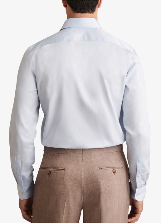 Reiss Storm slim fit overhemd van katoen - achterkant 5 lichtblauw