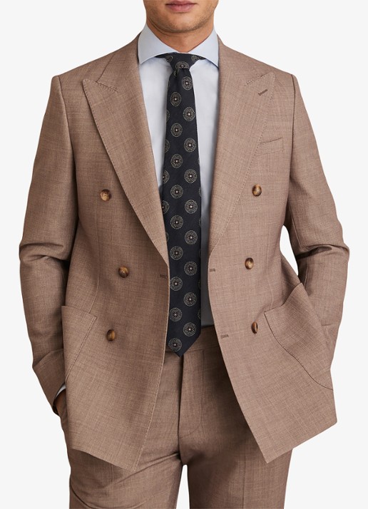 Reiss Storm slim fit overhemd van katoen - voorkant 4 lichtblauw