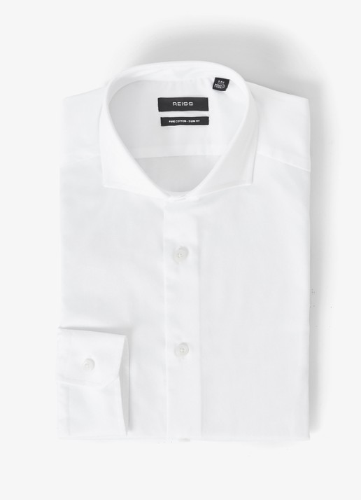 Reiss Storm slim fit overhemd  - voorkant wit