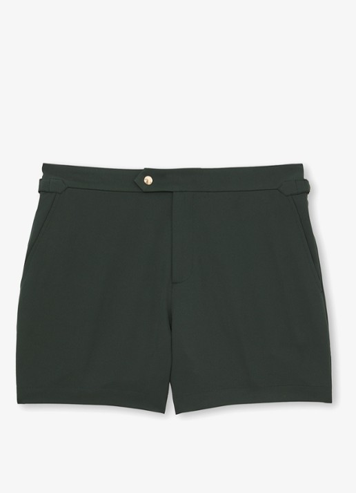 Reiss Sun zwemshort met steekzakken  - voorkant 4 donkergroen