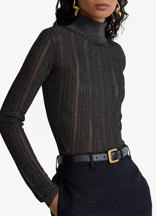Reiss Sutton semi-transparante coltrui met lurex