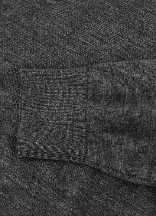 Reiss Suzzie fijngebreid T-Shirt in merino wolblend - detail 6 donkergrijs