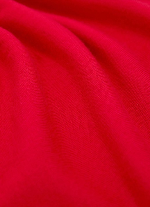 Reiss Suzzie fijngebreid T-Shirt in merino wolblend - detail 3 rood