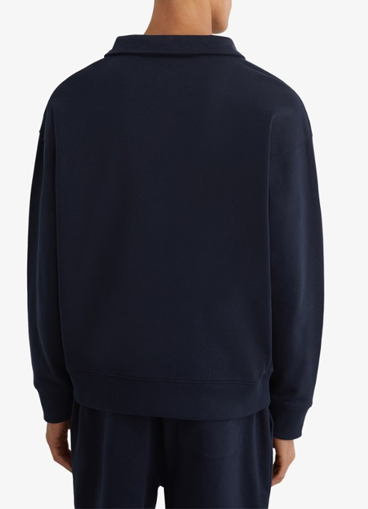 Reiss Sweater met halve rits - achterkant donkerblauw