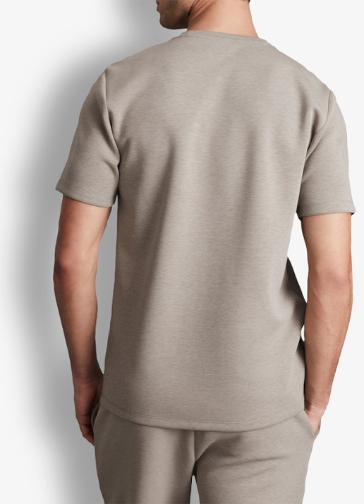 Reiss T-shirt van scuba - achterkant 4 taupe