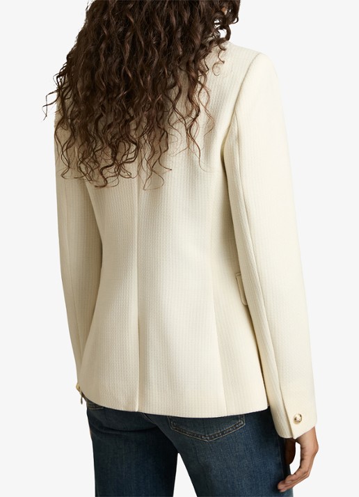 Reiss Tally double breasted blazer met sierknopen - achterkant 4 wit