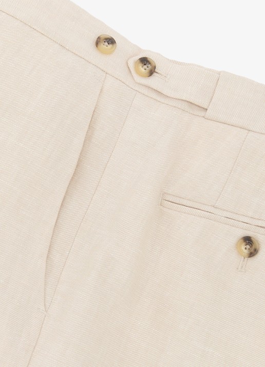 Reiss Tapered fit chino met knoop detail - detail 5 stone / beige