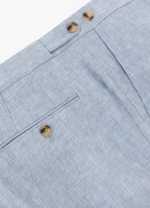 Reiss Tapered fit chino met knoop detail - detail 3 lichtblauw