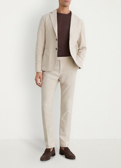 Reiss Tapered fit pantalon met steekzakken - detail 3 stone / beige