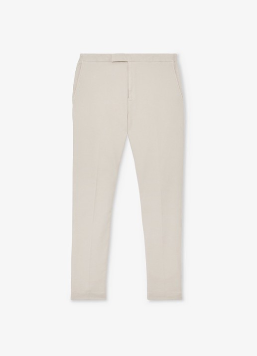 Reiss Tapered fit pantalon met steekzakken - voorkant 6 stone / beige