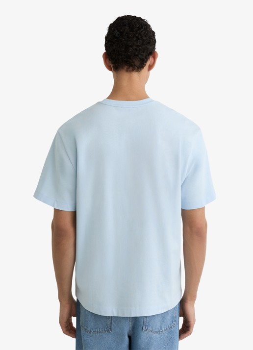 Reiss TATE Cotton Pigment-Dyed Relaxed-Fit T-Shirt - achterkant lichtblauw