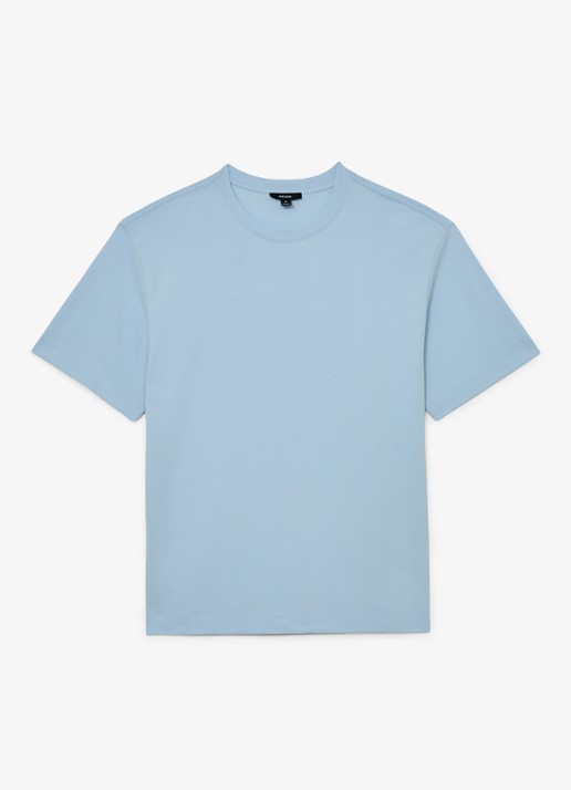 Reiss TATE Cotton Pigment-Dyed Relaxed-Fit T-Shirt - voorkant 5 lichtblauw