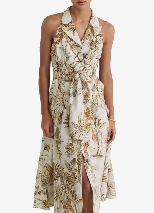 Reiss Tate midi jurk met print
