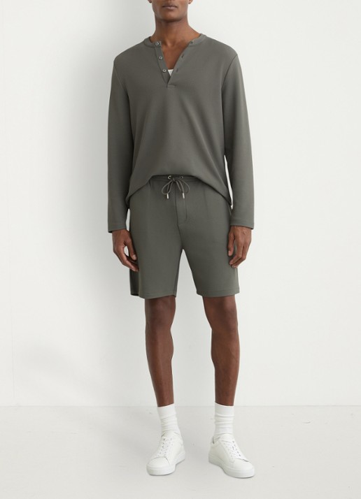 Reiss Tavolla korte broek met steekzakken - voorkant 3 groen
