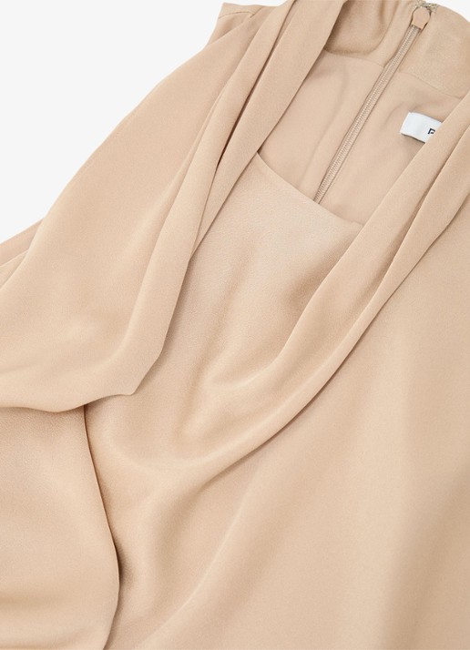 Reiss Taylor mouwloze top met sjaalkraag - detail 6 neutral / beige