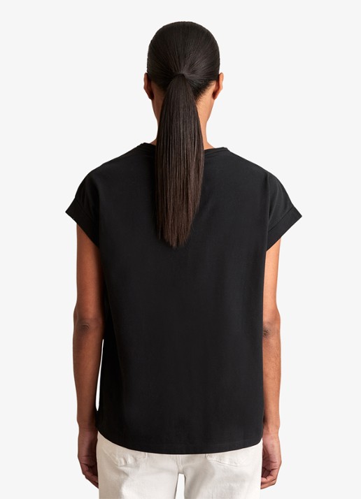 Reiss Tommie T-shirt met stretch - achterkant black / zwart