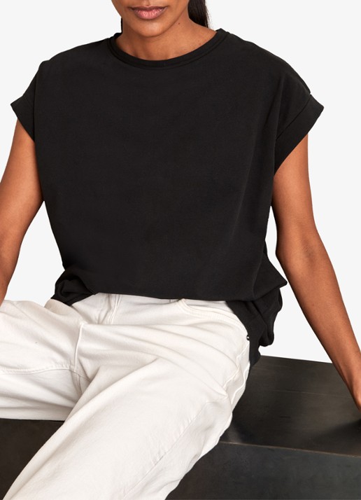 Reiss Tommie T-shirt met stretch - detail 3 black / zwart
