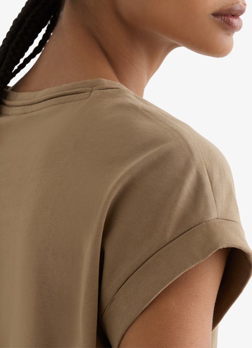 Reiss Tommie T-shirt met stretch - detail 2 taupe