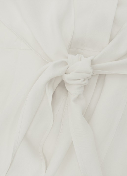 Reiss Tor midi jurk in linnenblend met steekzakken - detail 6 wit