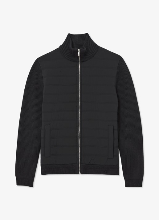 Reiss Townsend jack met quilt patroon - voorkant navy / blauw
