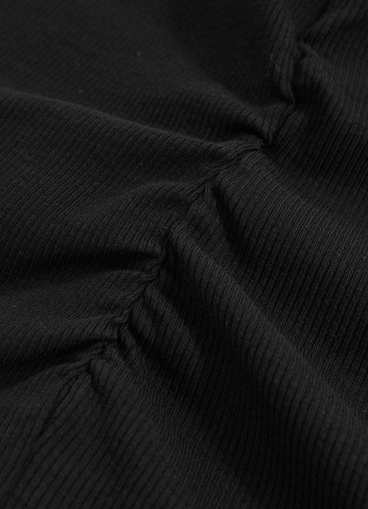Reiss Trudy fijngebreide top met plooien - detail 4 zwart