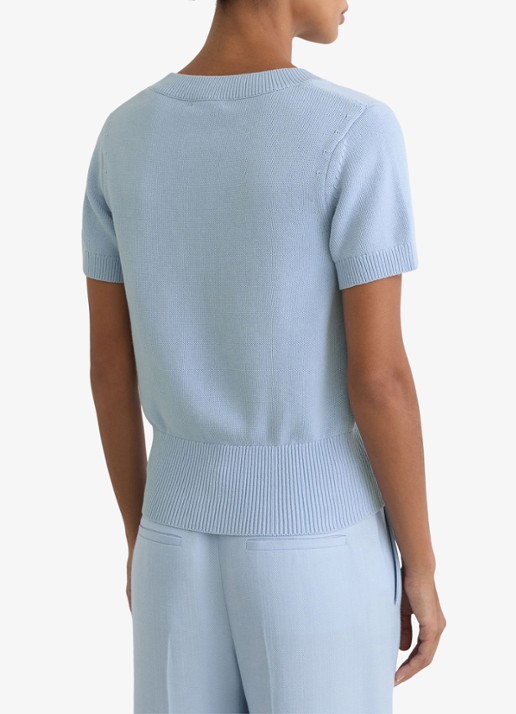 Reiss Valerie fijngebreide trui met V-hals - detail 5 blauw