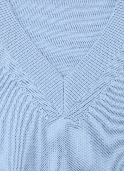 Reiss Valerie fijngebreide trui met V-hals - detail 6 blauw