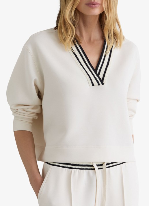 Reiss Verity sweater met gestreept detail