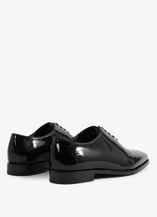 Reiss Veterschoen met lakfinish - achterkant 3 zwart