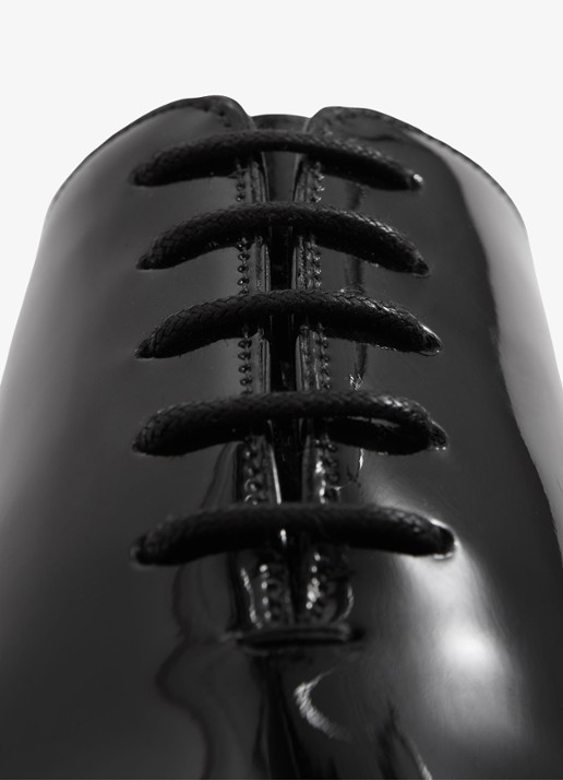 Reiss Veterschoen met lakfinish - detail 6 zwart