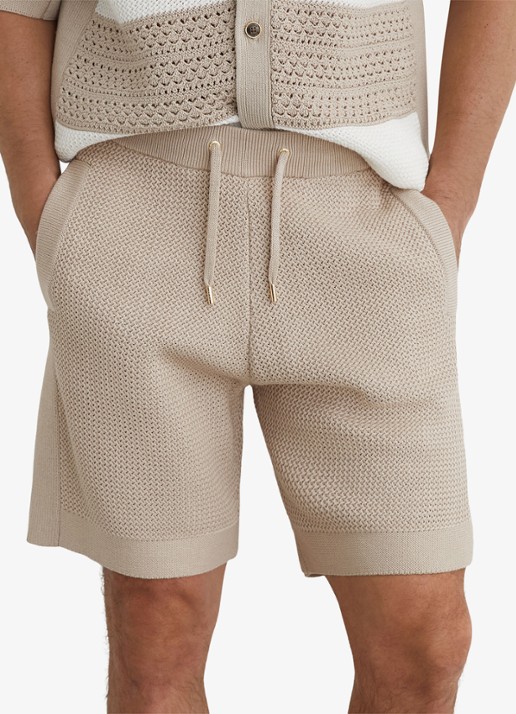 Reiss Vigo straight fit korte broek met structuur