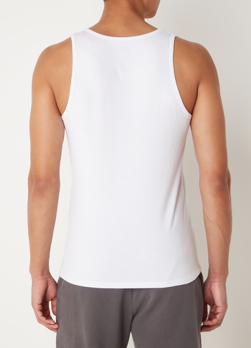 Reiss Vinnie lounge tanktop met ronde hals - achterkant white / wit