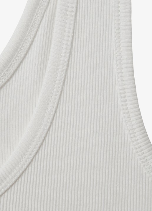 Reiss VIOLET Stretch-Cotton Ribbed Vest - detail 3 wit