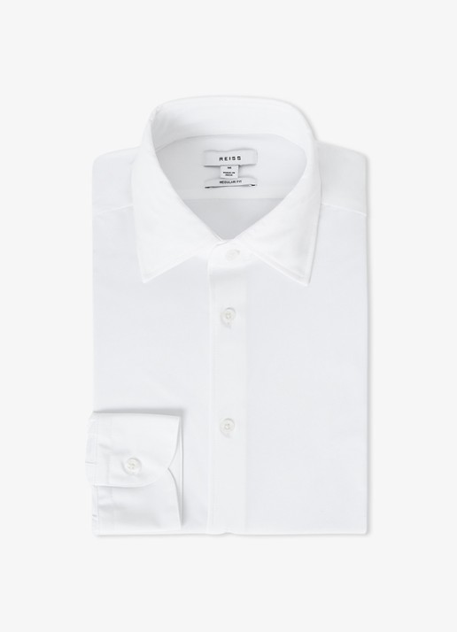 Reiss Voyager regular fit overhemd - voorkant white / wit