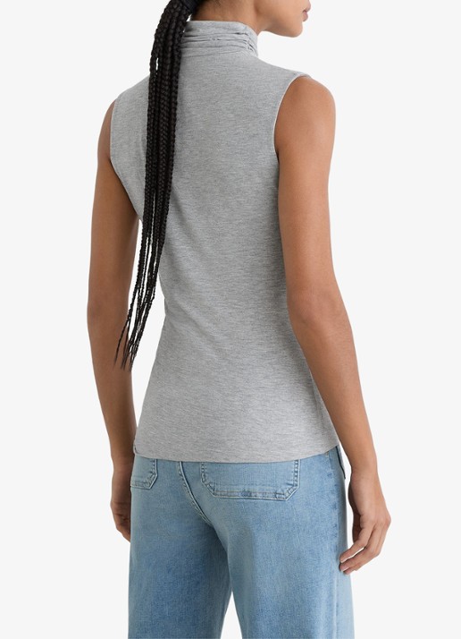 Reiss Wanda top met plooien - achterkant grey marl / grijs