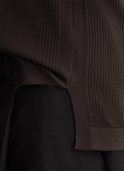 Reiss Watson singlet met structuur - detail 4 chocoladebruin