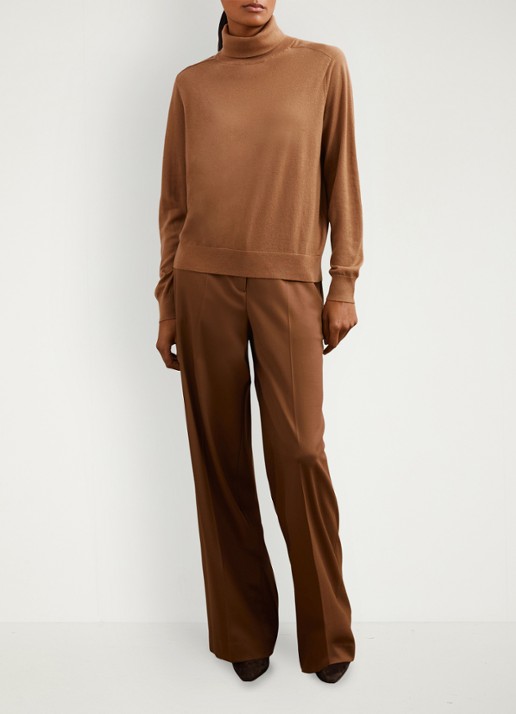 Reiss Wendy fijngebreide trui van wol met col - detail 5 camel