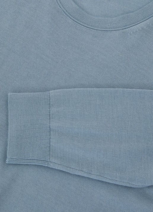 Reiss Wessex fijngebreide trui van merino wol  - detail 3 donkerblauw