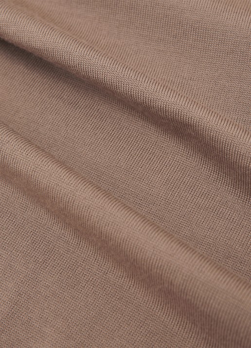Reiss Wessex sweater van merino wol - detail 3 camel